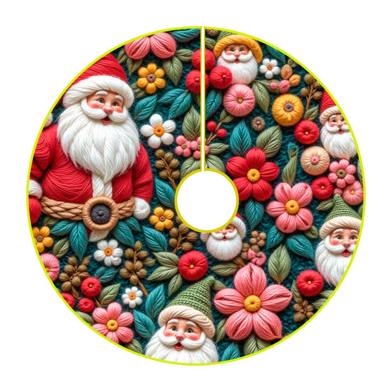 Saia Doce Natal Estampada Primavera Natalina