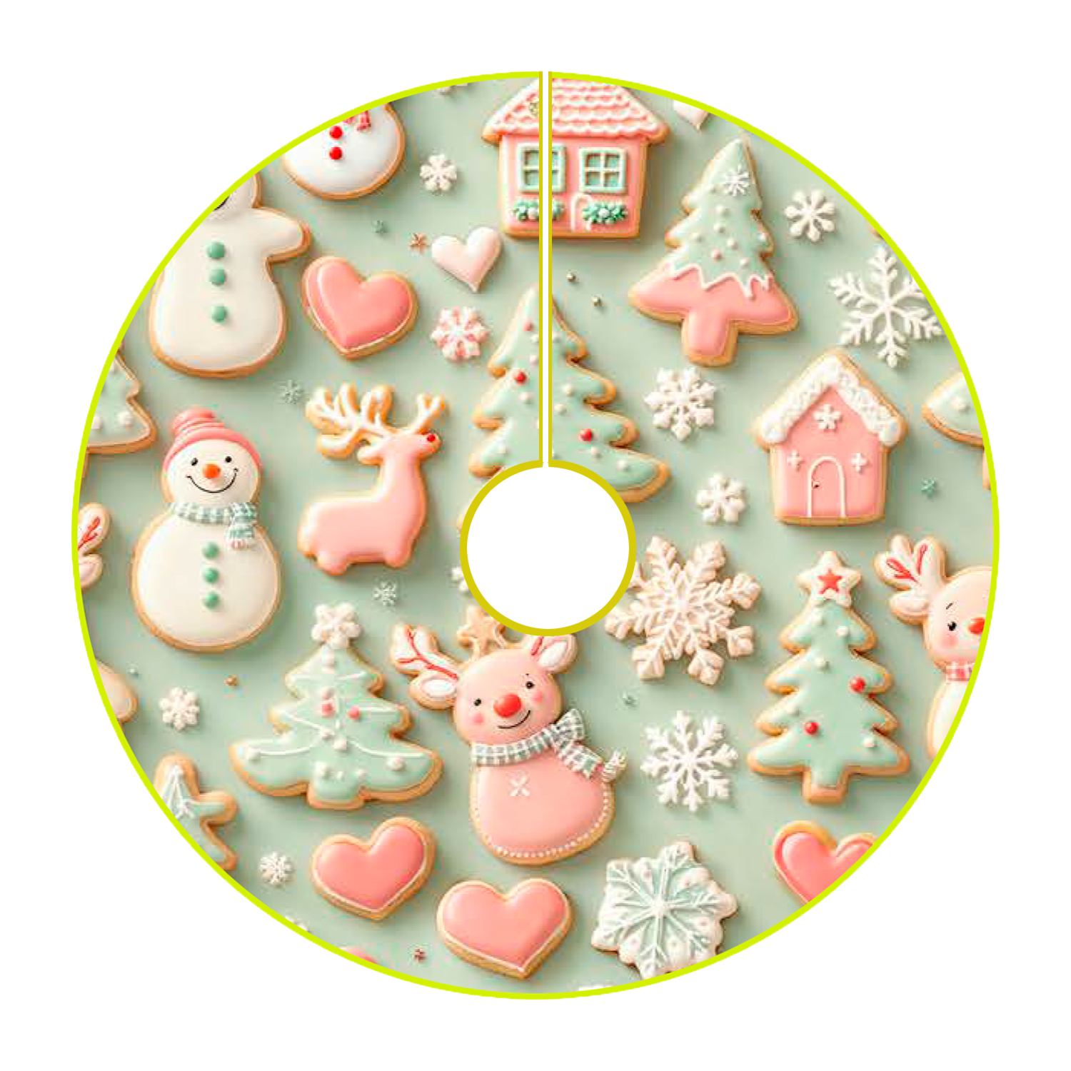 Saia Doce Natal Estampada Cooke Natalino